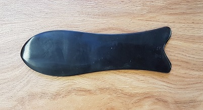  Black Gua Sha Tool (Fish Shape) (Buffalo Horn Gua Sha (Fish Shape))